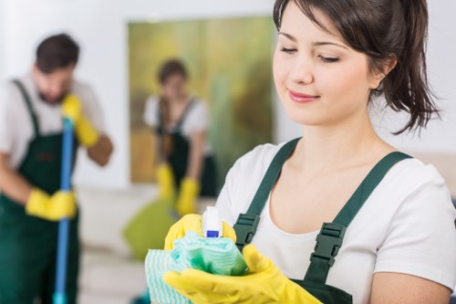 Close-up of upholstery stain removal