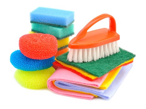 Weekly office cleaning routine in a business environment