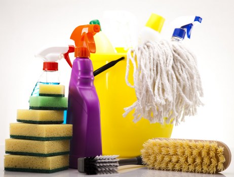 Different rug materials prepared for cleaning