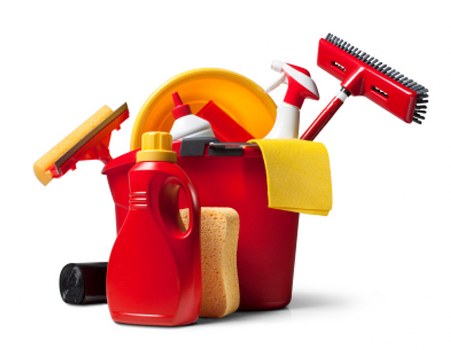 Deep cleaning a kitchen during tenancy move-out